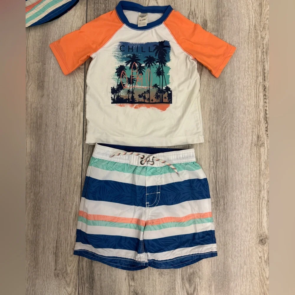 OshKosh B'gosh Kids Swim Set - Orange, Blue, White